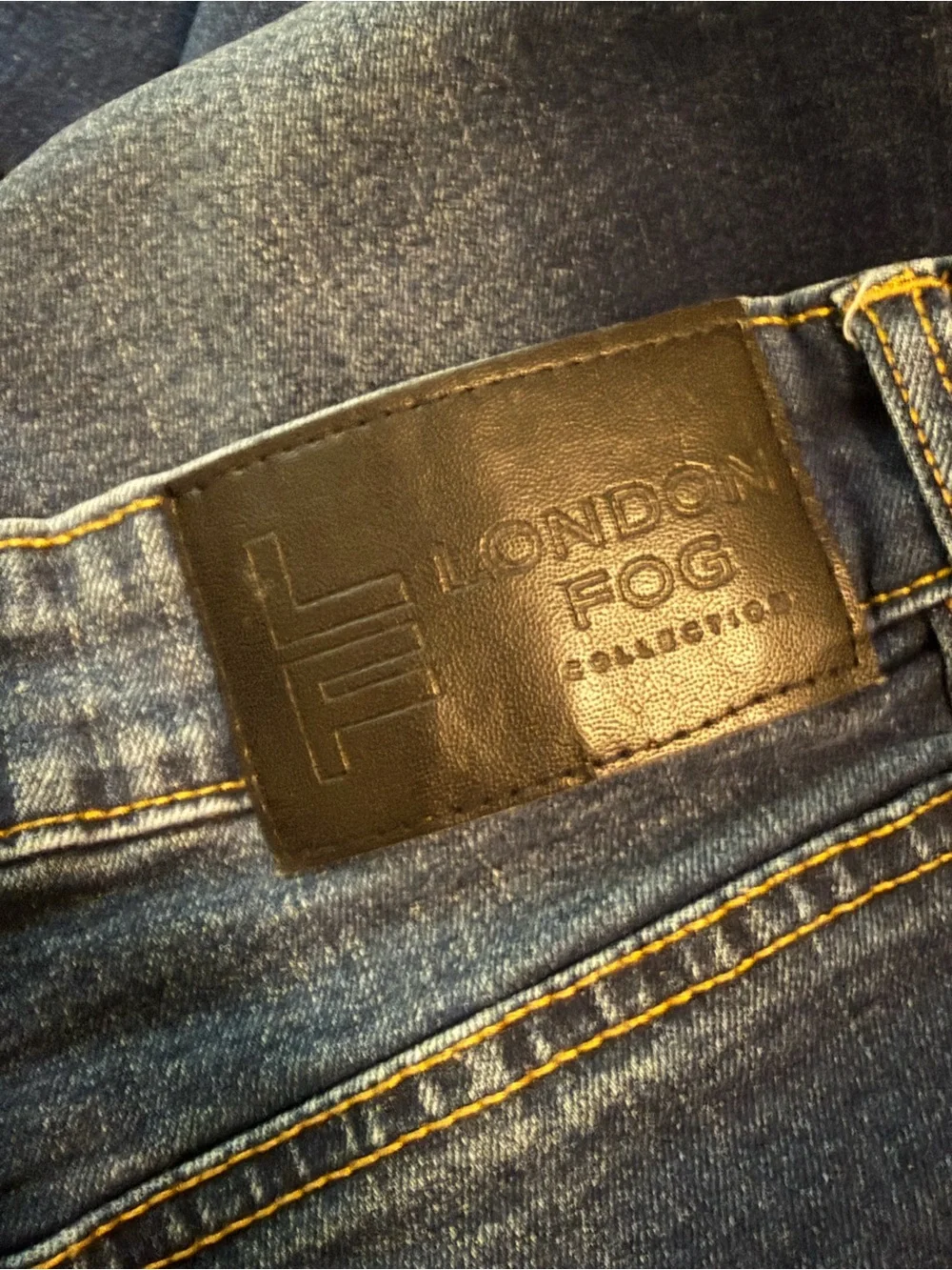 London Fog Men’s Slim Dark Blue Stretch Jeans
